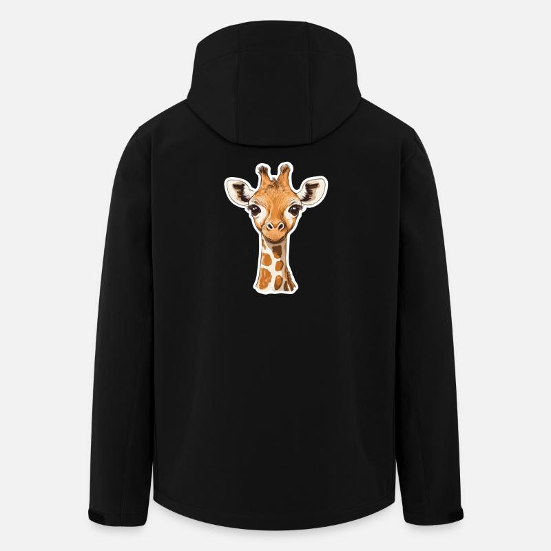Giraffe - Recycelte Männer Softshell-Jacke von Stanley/Stella - Schwarz