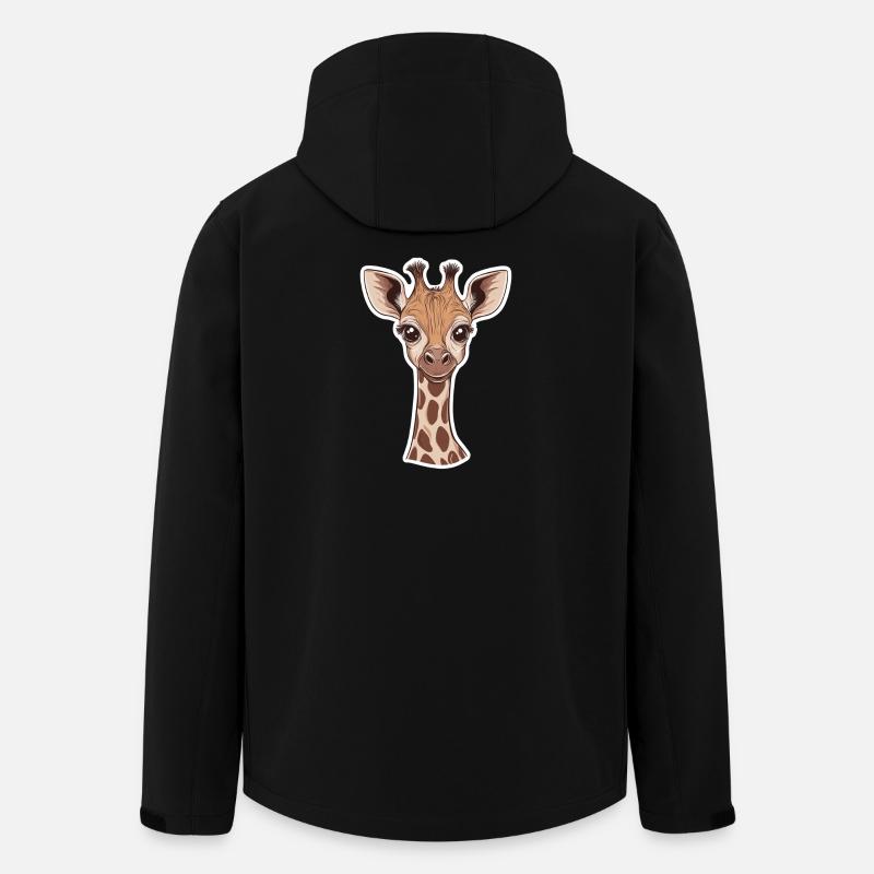Giraffe - Recycelte Männer Softshell-Jacke von Stanley/Stella - Schwarz