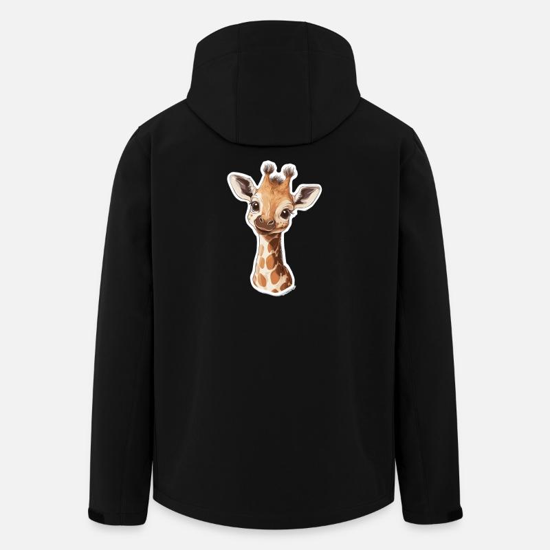 Giraffe - Recycelte Männer Softshell-Jacke von Stanley/Stella - Schwarz