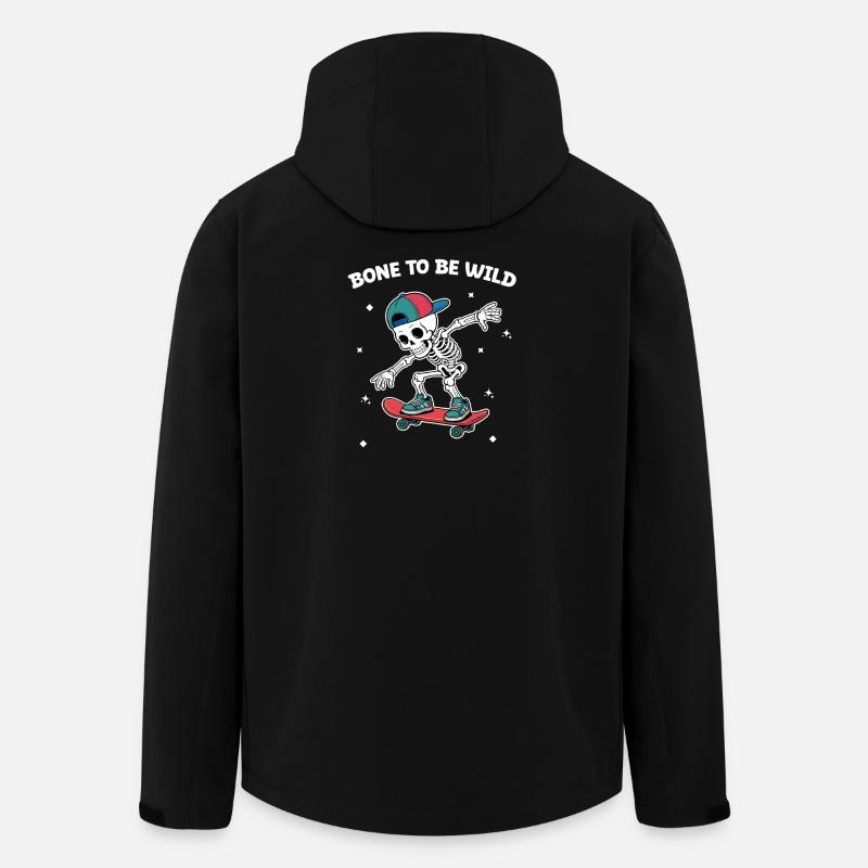 Skull Skeleton Skateboard Adventure - Men’s Recycled Softshell Jacket by Stanley/Stella - black