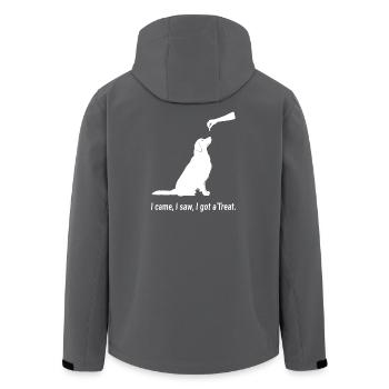 Je suis venu, j’ai vu, j’ai eu un régal. - Veste softshell homme en polyester recyclé Stanley/Stella - charbon - Dos - AI Model Male 185 light (185cm)