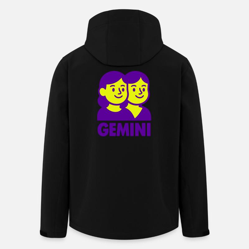 Signe du zodiaque Gémeaux / Gémeaux - Veste softshell homme en polyester recyclé Stanley/Stella - noir