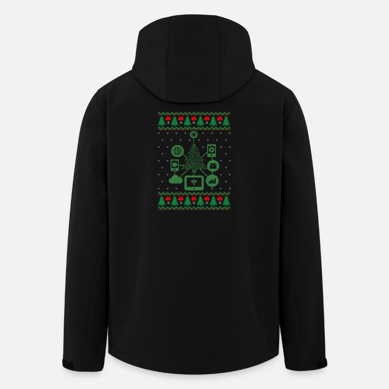 IT XMAS – Lustiger Nerd-Weihnachten - Recycelte Männer Softshell-Jacke von Stanley/Stella - Schwarz