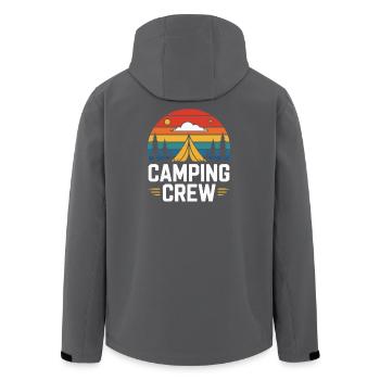 Sunset Camping Zelt Camping Crew - Recycelte Männer Softshell-Jacke von Stanley/Stella - Schwarz - Hinten - AI Model Male 185 light (185cm)