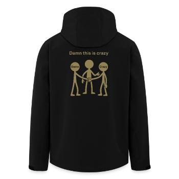 Weird Matchstick Man Gen Z Humor Irony - Men’s Recycled Softshell Jacket by Stanley/Stella - black - Back - AI Model Male 185 light (185cm)