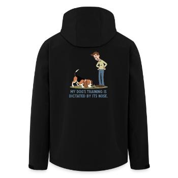 L’éducation de mon chien se fait par son nez. - Veste softshell homme en polyester recyclé Stanley/Stella - noir - Dos - AI Model Male 185 light (185cm)