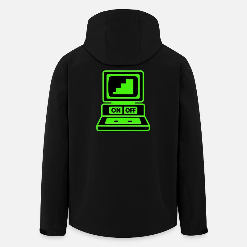 Computer Minimal Pop-Art - Recycelte Männer Softshell-Jacke von Stanley/Stella - Schwarz