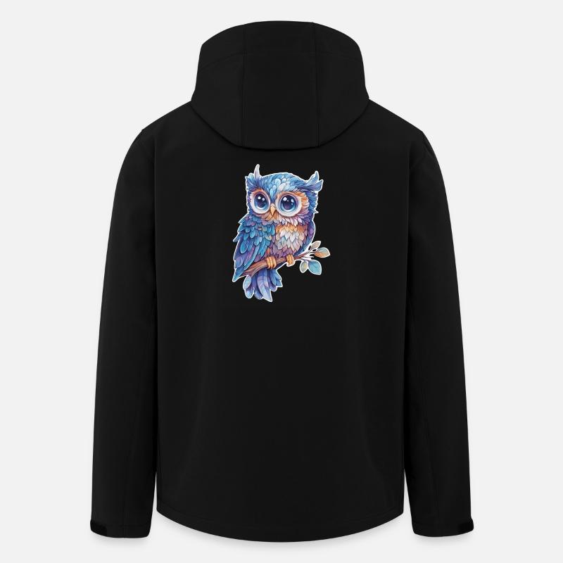 Eule - Recycelte Männer Softshell-Jacke Discoverer von Stanley/Stella - Schwarz