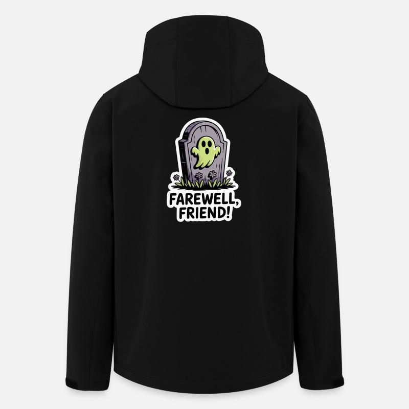 Ghostly Tombstone Farewell Sticker - Men’s Recycled Softshell Jacket by Stanley/Stella - black