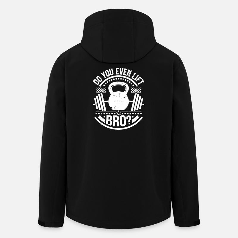 Design Motivation Lift Bro Kettlebell - Men’s Recycled Softshell Jacket by Stanley/Stella - black