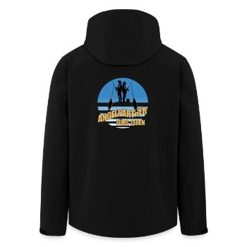 Fishing partner for life - Fishing - Men’s Recycled Softshell Jacket by Stanley/Stella - black - Back - AI Model Male 185 light (185cm)