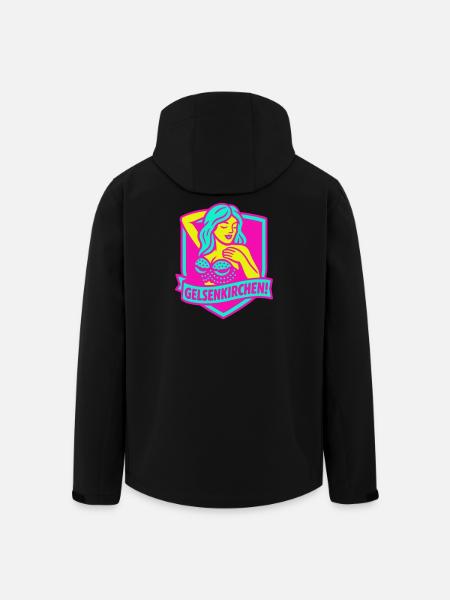 Gelsenkirchen Superstar in pink - Men’s Recycled Softshell Jacket by Stanley/Stella - black