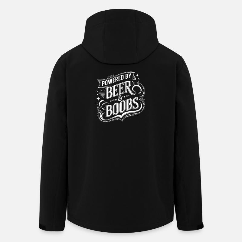Bier- und Brustfest-Slogan-Design - Recycelte Männer Softshell-Jacke von Stanley/Stella - Schwarz