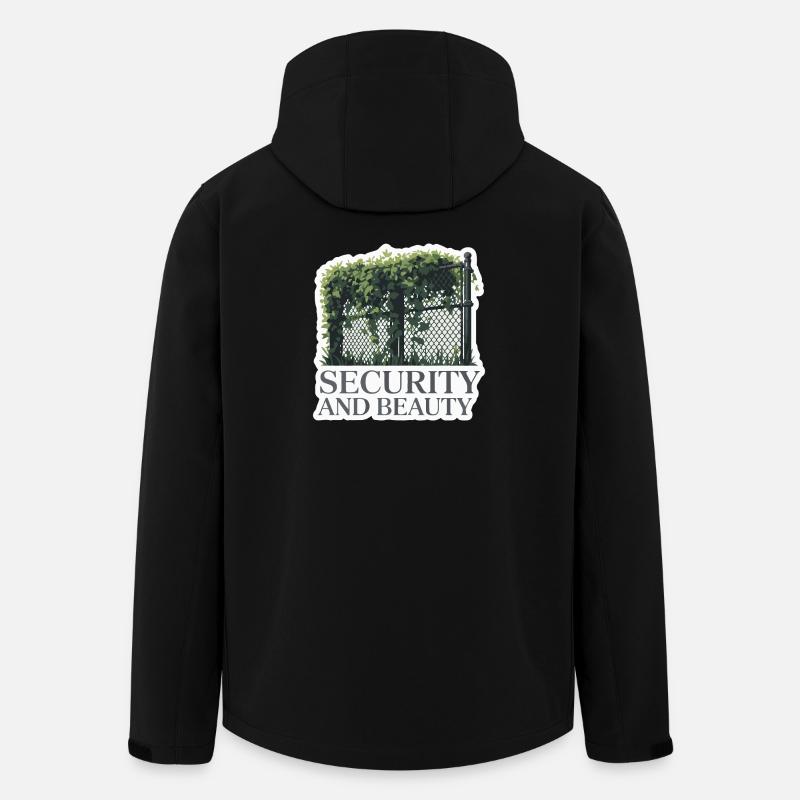 Conception de clôture de jardin surveillée - Veste softshell homme en polyester recyclé Stanley/Stella - noir