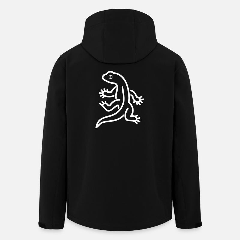 Gecko Silhouette Salamander - Men’s Recycled Softshell Jacket by Stanley/Stella - black