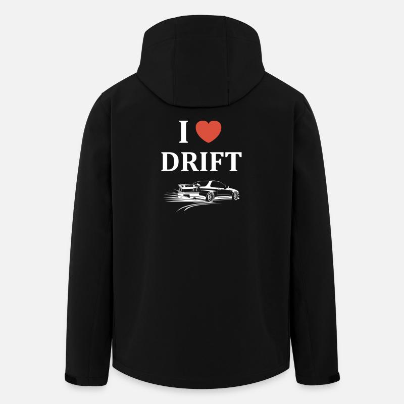 Design Drift Racing Car Passion - Veste softshell homme en polyester recyclé Stanley/Stella - noir