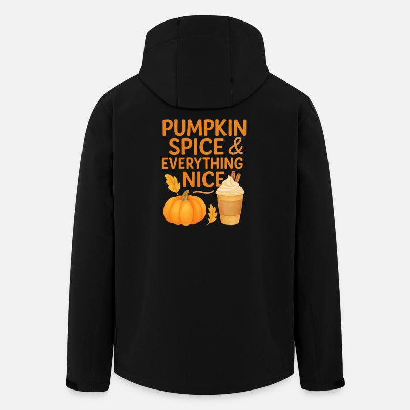 pumpkin spice and everything nice - Men’s Recycled Softshell Jacket by Stanley/Stella - black