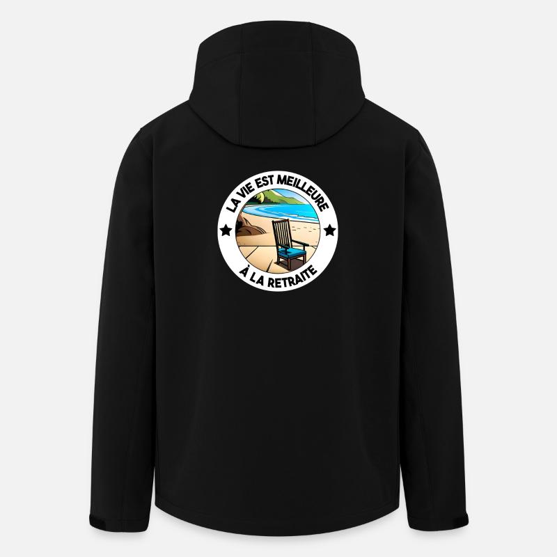 Cadeau Retraité Pot de Départ - Veste softshell homme en polyester recyclé Stanley/Stella - noir