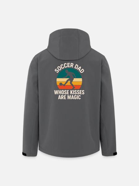 Soccer Dad Whose Kisses Are Magic - Men’s Recycled Softshell Jacket by Stanley/Stella - black