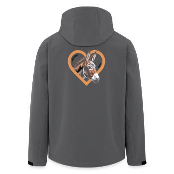 Esel Herz Design - Recycelte Männer Softshell-Jacke von Stanley/Stella - Schwarz - Hinten - AI Model Male 185 light (185cm)