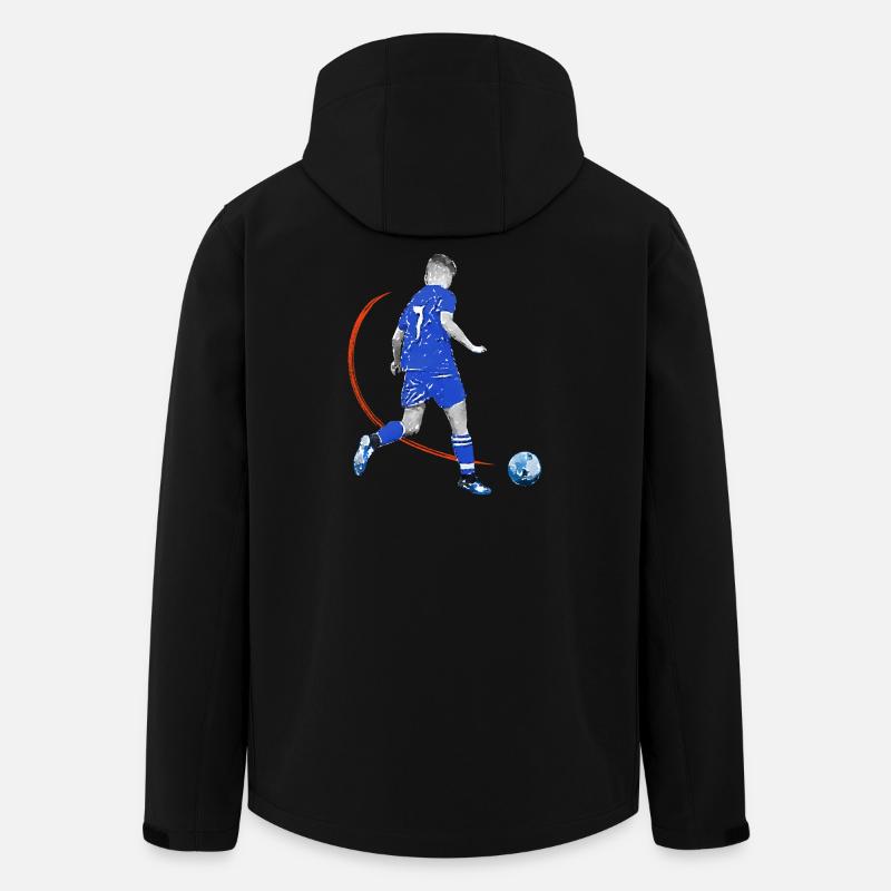 Fussballspieler mit Ball - Recycelte Männer Softshell-Jacke von Stanley/Stella - Schwarz