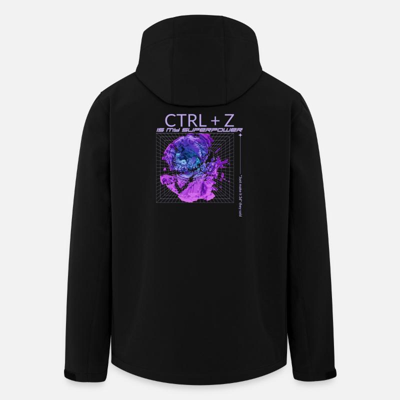 STRG+Z ist meine Superkraft - Recycelte Männer Softshell-Jacke von Stanley/Stella - Schwarz