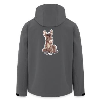 Esel - Recycelte Männer Softshell-Jacke von Stanley/Stella - Schwarz - Hinten - AI Model Male 185 light (185cm)