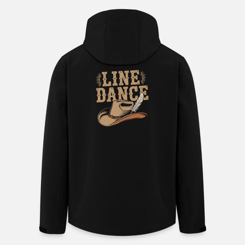 Western Cowboy Line Dance Design - Men’s Recycled Softshell Jacket by Stanley/Stella - black