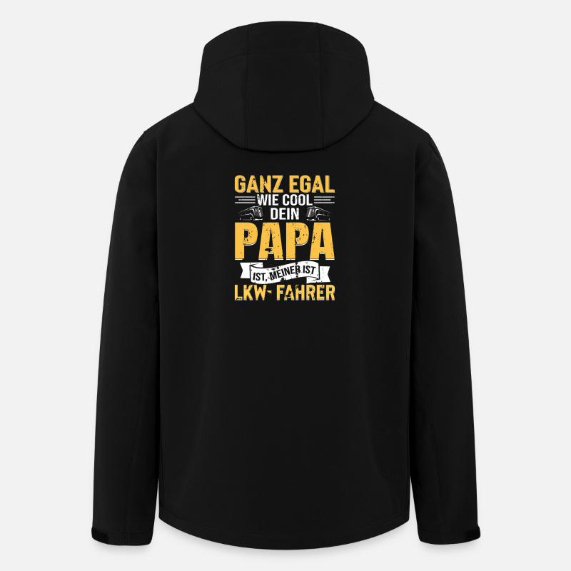 TRUCK DRIVER Dad Saying Design - Men’s Recycled Softshell Jacket by Stanley/Stella - black