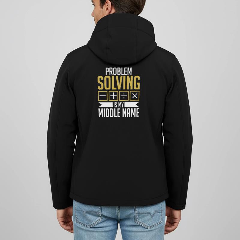 Math Math Teacher Problem Solving My Middle Name Men’s Recycled Softshell Jacket by Stanley/Stella