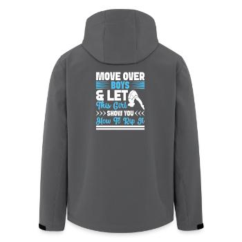 Diving diving board - Men’s Recycled Softshell Jacket by Stanley/Stella - black - Back - AI Model Male 185 light (185cm)