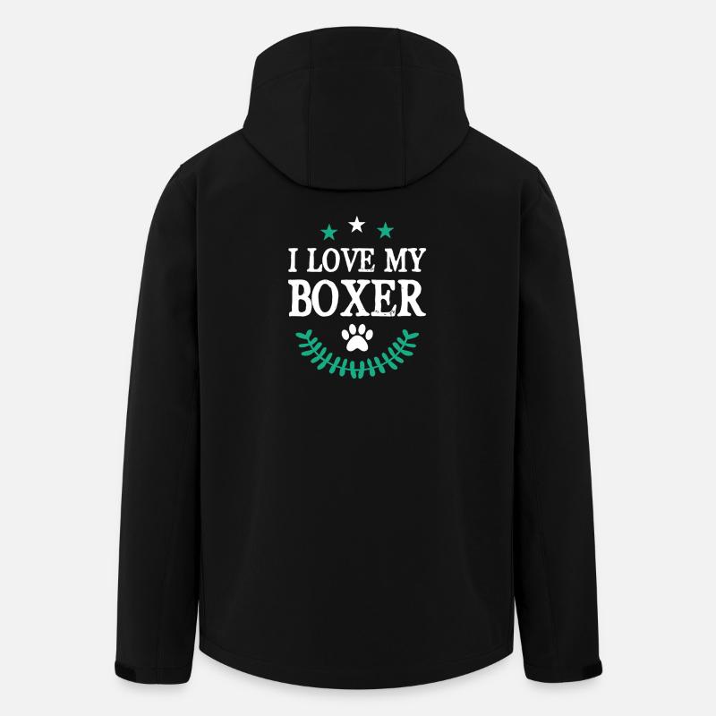 I love my Boxer - Recycelte Männer Softshell-Jacke von Stanley/Stella - Schwarz