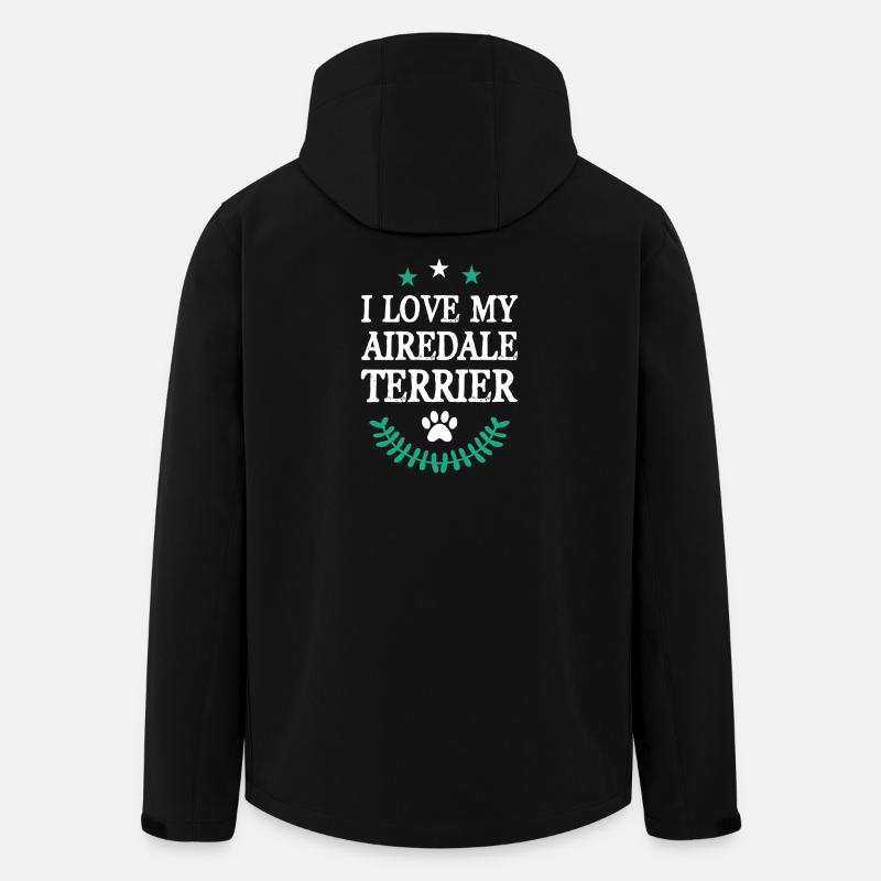 AIREDALE TERRIER - Recycelte Männer Softshell-Jacke von Stanley/Stella - Schwarz