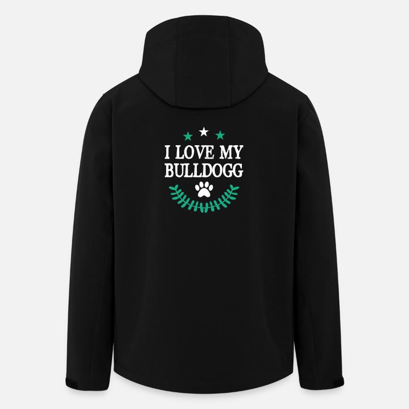 J’adore mon Bulldogg - Veste softshell homme en polyester recyclé Stanley/Stella - noir