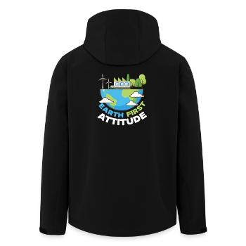 Ski Skifahrer Wintersport - Recycelte Männer Softshell-Jacke von Stanley/Stella - Schwarz - Hinten - AI Model Male 185 light (185cm)