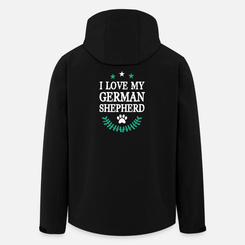 I love my German Shepherd - Men’s Recycled Softshell Jacket by Stanley/Stella - black