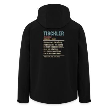 Charpentier Définition Charpentier Signifiant Artisanat - Veste softshell homme en polyester recyclé Stanley/Stella - noir - Dos - AI Model Male 185 light (185cm)