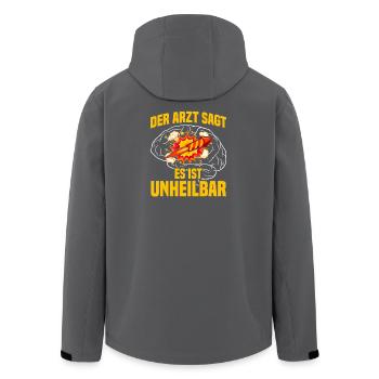 Incurable: Pyrotechnicians, fireworks, fireworks - Men’s Recycled Softshell Jacket by Stanley/Stella - black - Back - AI Model Male 185 light (185cm)