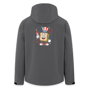 Clubhouse Sandwich Independence Day 4th of July - Men’s Recycled Softshell Jacket by Stanley/Stella - black - Back - AI Model Male 185 light (185cm)