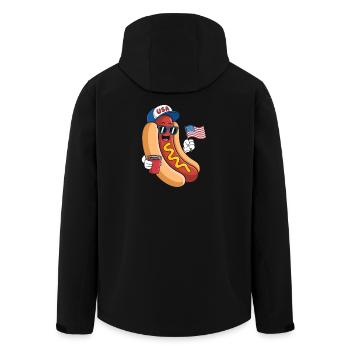 Hotdog Sandwich Lover Jour de l’Indépendance 4 - Veste softshell homme en polyester recyclé Stanley/Stella - noir - Dos - AI Model Male 185 light (185cm)