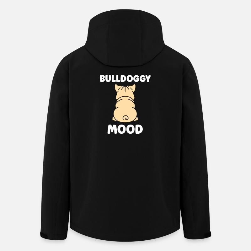 Calmed Mascot Dog Pattern - Men’s Recycled Softshell Jacket by Stanley/Stella - black