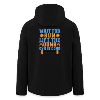 Fitness Motivation Bodybuilder Lift The Guns Gym - Veste softshell homme en polyester recyclé Stanley/Stella - noir - Dos - AI Model Male 185 light (185cm)