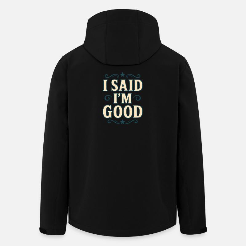 Humorvolle Retro-Typografie - Recycelte Männer Softshell-Jacke von Stanley/Stella - Schwarz