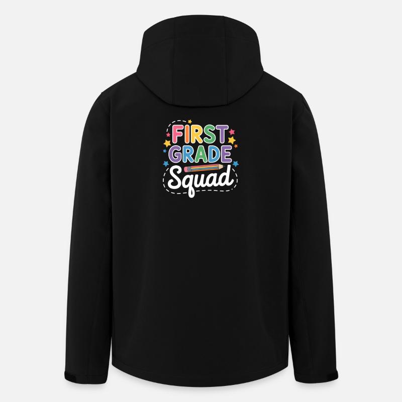 First Grade Squad Back To School - Recycelte Männer Softshell-Jacke von Stanley/Stella - Schwarz