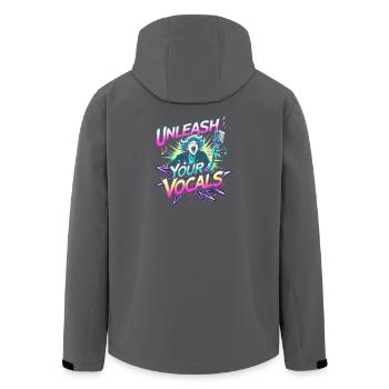 Karaoke Karaoke Singer Unleash Your Vocals - Men’s Recycled Softshell Jacket by Stanley/Stella - black - Back - AI Model Male 185 light (185cm)