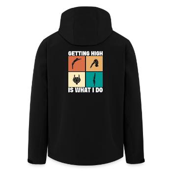 Diving diving board - Men’s Recycled Softshell Jacket by Stanley/Stella - black - Back - AI Model Male 185 light (185cm)