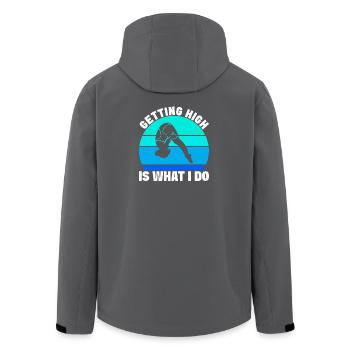Diving diving board - Men’s Recycled Softshell Jacket by Stanley/Stella - black - Back - AI Model Male 185 light (185cm)