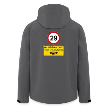 29 From now on only hop smoothie - Men’s Recycled Softshell Jacket by Stanley/Stella - black - Back - AI Model Male 185 light (185cm)