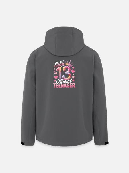 13th birthday teenager gift - Men’s Recycled Softshell Jacket by Stanley/Stella - black