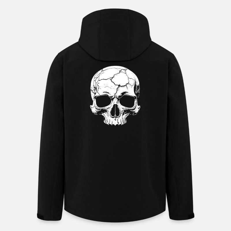 Abstract skull with cracks - Men’s Recycled Softshell Jacket by Stanley/Stella - black